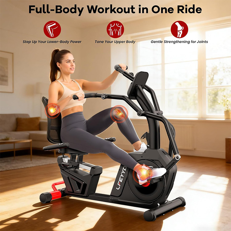 Pooboo Recumbent Exercise Bike - Exercise Bike Magnetic Resistance ulasan dan harga