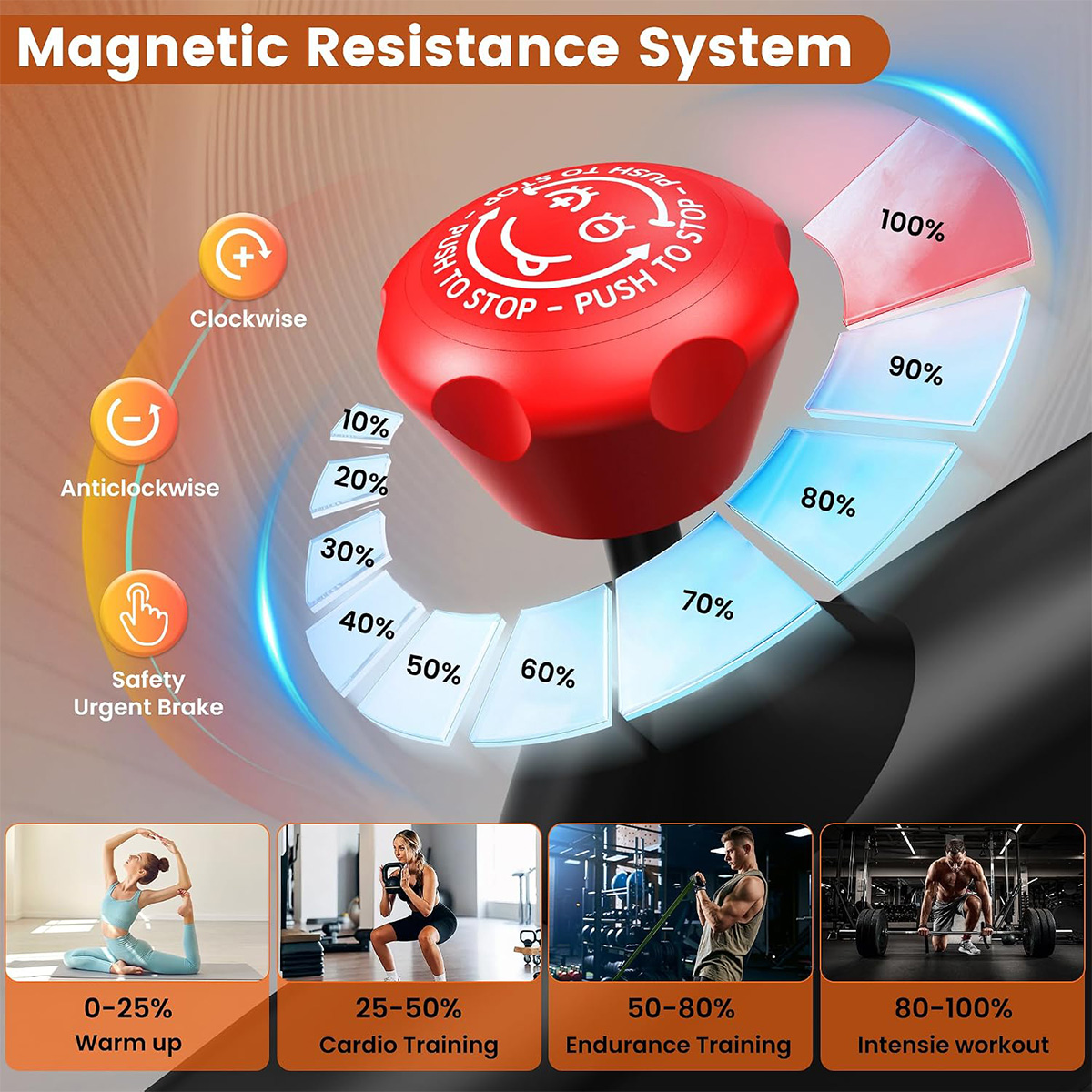 Pooboo Exercise Bike,400LB Mag - Exercise Bike Magnetic Resistance ulasan dan harga