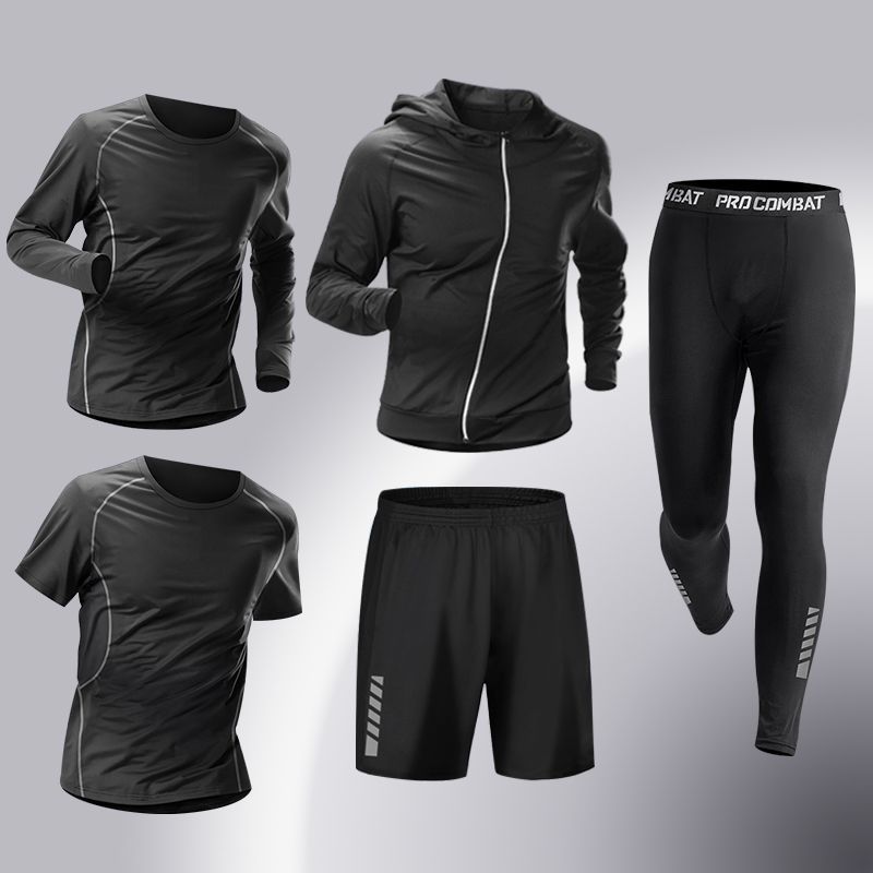 Men Five Piece Sports Set Hood - Cycling ulasan dan harga